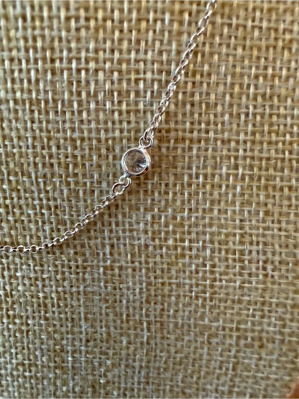 Delicate Silver Station Necklace - Sterling Look